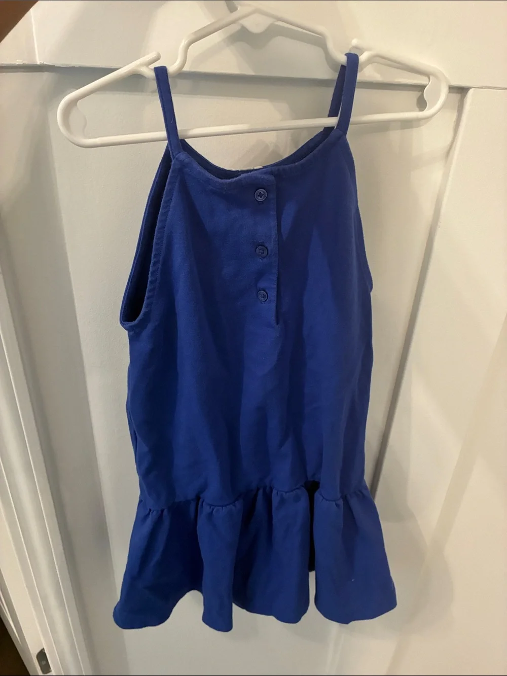 Janie and Jack Royal Blue Girls Dress with White Lace Trim